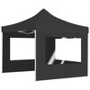 vidaXL Professional Folding Party Tent with Walls Aluminium 2x2 m Anthracite