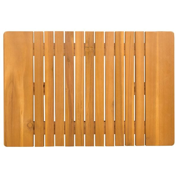 vidaXL Bath Mat Plain Brown 59 x 40 cm Wood