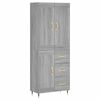 vidaXL Highboard Grey Sonoma 69.5x34x180 cm Engineered Wood