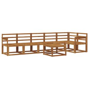 vidaXL Outdoor Sofa Set 7 pcs Natural Solid Acacia Wood