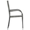 vidaXL Stackable Outdoor Chairs 4 pcs Grey Poly Rattan