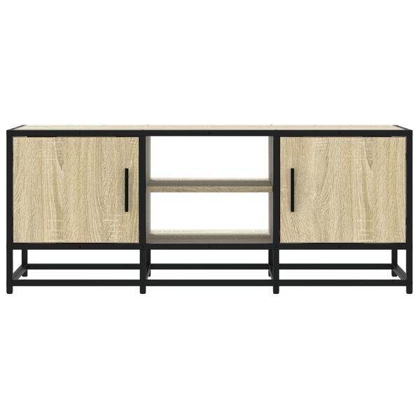 vidaXL TV Cabinet Sonoma Oak 100x35x41 cm Engineered Wood and Metal