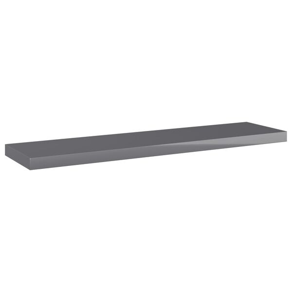 vidaXL Bookshelf Boards 8 pcs High Gloss Grey 40x10x1.5 cm Engineered Wood