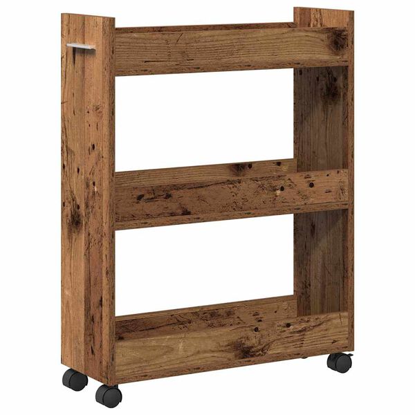 vidaXL Cabinet with Wheel Old wood 60 x 22 x 79 cm Engineered Wood