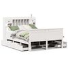 vidaXL Bookcase Bed without Mattress White 140x200 cm Solid Wood Pine