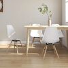 vidaXL Dining Chairs 4 pcs White PP