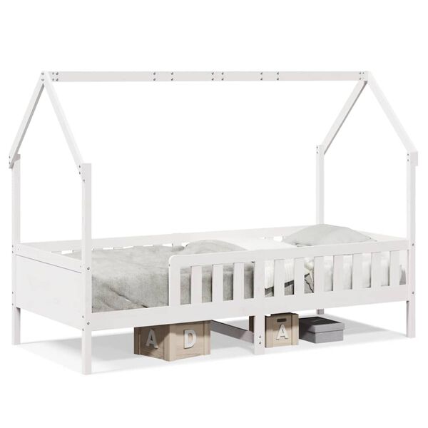 vidaXL Kids' House Bed Frame without Mattress White 90x200 cm Pine