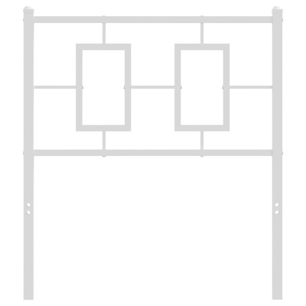 vidaXL Metal Replace Headboard White 75 cm