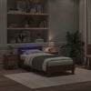 vidaXL Bed Frame with LED Artisan Oak 90 x 190 cm Engineered Wood