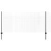vidaXL Euro Fence with Post 25 x 1 m PVC-Coated Steel Grey Mesh