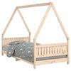 vidaXL Kids Bed Frame 90x190 cm Solid Wood Pine