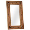vidaXL Mirror Solid Acacia Wood 50x80 cm