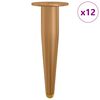 vidaXL Standing Feet 12 pcs Gold 98 x 40 mm Iron