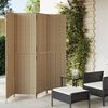 vidaXL Room Divider 4 Panels Beige Poly Rattan