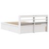vidaXL Bed Frame with Headboard White 140x200 cm Solid Wood Pine