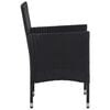 vidaXL Garden Dining Chairs 2 pcs Poly Rattan Black