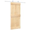 vidaXL Sliding Door with Hardware Set 85x210 cm Solid Wood Pine