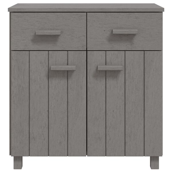 vidaXL Sideboard HAMAR Light Grey 79x40x80 cm Solid Wood Pine