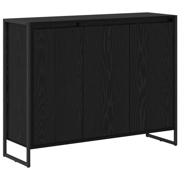 vidaXL Side Cabinet Black Oak 96.5 x 30 x 75 cm Engineered Wood