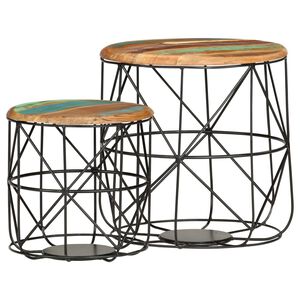 vidaXL Coffee Tables 2 pcs Solid Reclaimed Wood