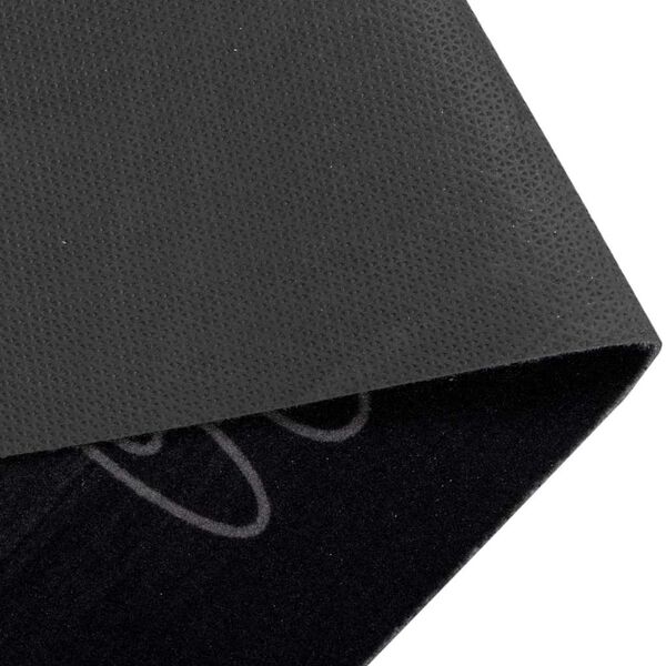 vidaXL Kitchen Rug Black 300 x 60 cm Velvet