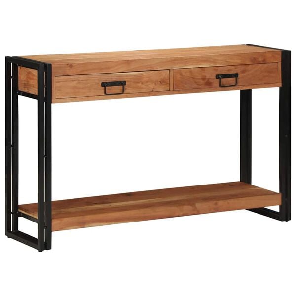 vidaXL Console Table Brown 120 x 33 x 75 cm Solid Acacia Wood
