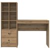 vidaXL Desk with Drawer 2 pcs Artisan Oak