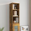vidaXL Wall Cabinet Smoked Oak 32.5x34.5x90 cm Engineered Wood