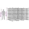 vidaXL Outdoor Dog Kennel Steel 5.53 m&sup2;