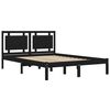 vidaXL Bed Frame without Mattress Black 200x200 cm Solid Wood