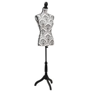 vidaXL Female Mannequin | Black and White | Polyester | Adjustable