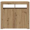 vidaXL Sideboard with LED Lights Artisan Oak 80x35x75 cm Engineered Wood