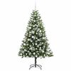 vidaXL Artificial Hinged Christmas Tree with Flocked Snow 180 cm