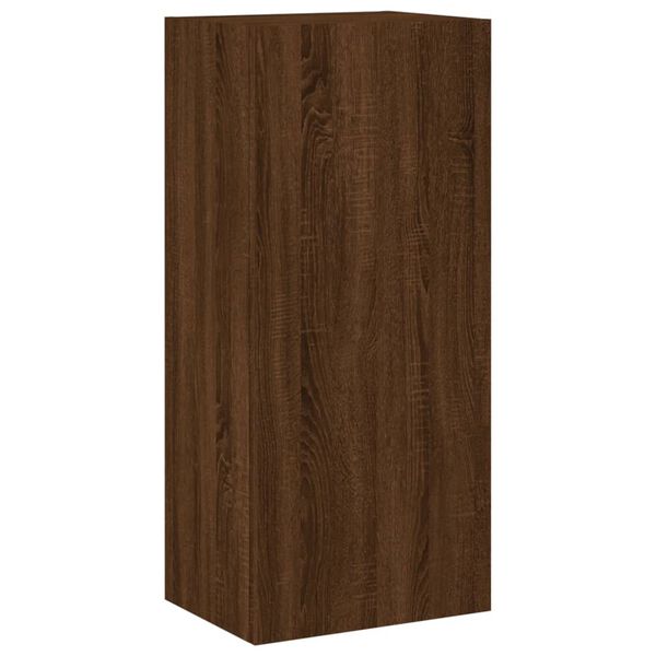 vidaXL TV Wall Cabinet Brown Oak 40.5x30x90 cm Engineered Wood