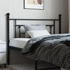 vidaXL Metal Replace Headboard Black 107 cm