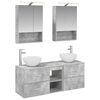 vidaXL Bathroom Furniture Set 5 pcs Concrete Grey
