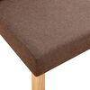 vidaXL Dining Chairs 2 pcs Brown Fabric