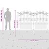 vidaXL Garden Fence White 240 x 190 cm Powder-coated steel