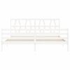 vidaXL Bed Frame without Mattress White Super King Size Solid Wood