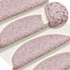 vidaXL Stair Mats 30 pcs 65x21x4 cm Light Pink Half Round Large