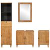 vidaXL Bathroom Furniture Set with Drawer 4 pcs Brown Engineered Wood