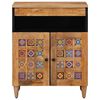 vidaXL Sideboard with Door Natural 60 x 33.5 x 75 cm Solid Mango Wood