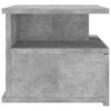 vidaXL Floating Nightstand Concrete Grey 40x31x27cm Engineered Wood