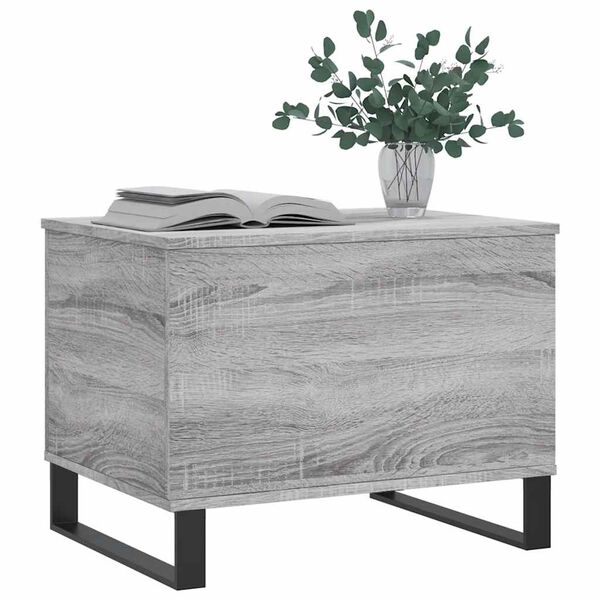 vidaXL Coffee Table Grey Sonoma 60x44.5x45 cm Engineered Wood