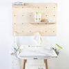 CHILDHOME Pegboard Wall Shelf 92x65x15cm Natural