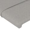 vidaXL Headboards 2 pcs Light Grey 100x5x78/88 cm Fabric