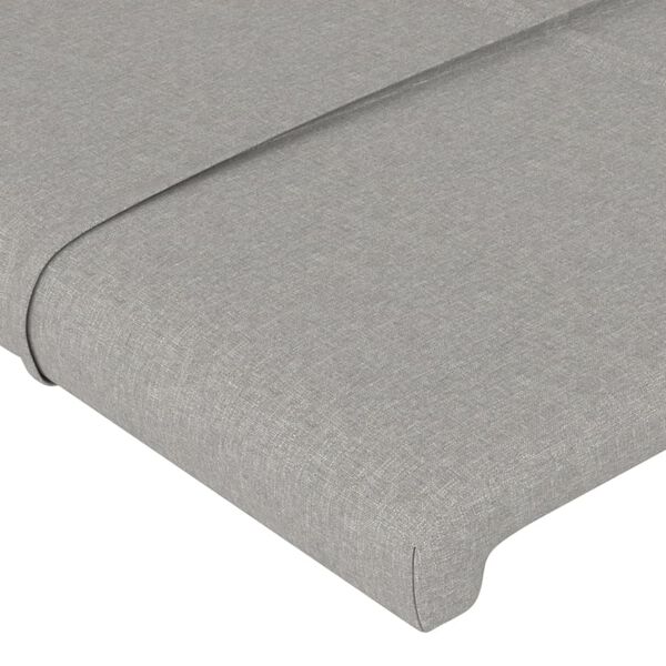 vidaXL Headboards 2 pcs Light Grey 100x5x78/88 cm Fabric