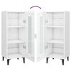 vidaXL Sideboard High Gloss White 34.5x34x90 cm Engineered Wood