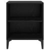 vidaXL Bedside Cabinet Black Oak 40 x 30 x 50 cm Engineered Wood