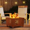 vidaXL Fire Pit Brown 60 x 60 x 40 cm Steel